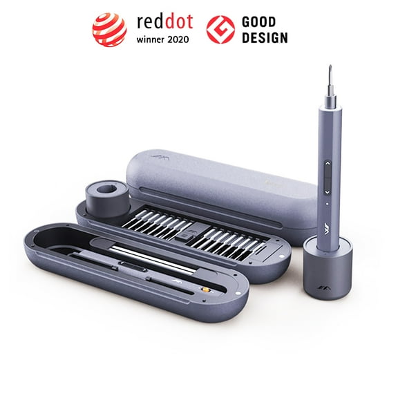 Mini Electric Screwdriver,Rechargeable Electric Screwdriver,Electric Torque 0.35N.m,30 Magnetic Drill Bits,360° Shadowless Built-in LED Lights,Magnetic Storage