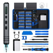 Mini Electric Screwdriver Set 140-in-1 Small Cordless Electric Screwdriver - 124 Precision Bits, 5 Torque Settings, LED Light, Magnetic Power Screwdriver Repair Tool Kit for PC, RC, and Electronics