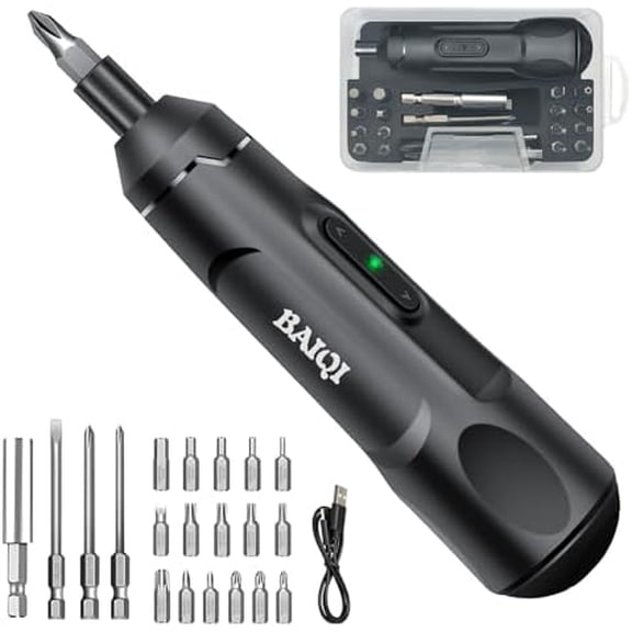 Mini Electric Screwdriver Set,3.7V 800 MAH USB-C Rechargeable Cordless Rotary Tool With 20 pcs Bits Set For Install or Repair$$Tools & Hardware Other