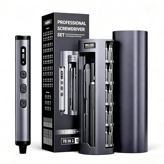 MIULSI , 78-in-1,3.7 V Battery Flat Head Power Screwdrivers, 350 mAh, 200 RPM 5 Speed