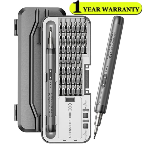 Electric Precision Screwdriver Set 38 in 1 , Small Cordless Electric Screwdriver, 38 S2 Preicison Bits, Precision Screwdriver Cordless Repair Tool for PC Electronic
