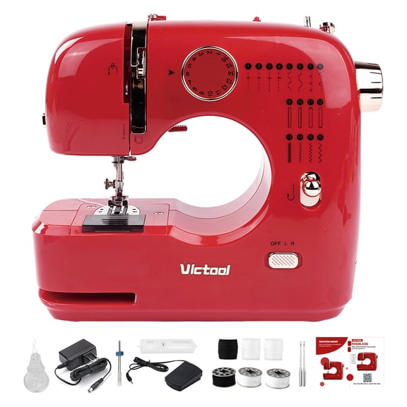 Mini Electric Sewing Machine Multifunctional Home 16 Stitches Double Needle Sewing Machine US
