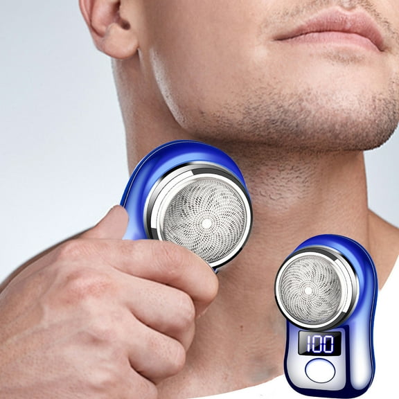 Mini Electric Shaver, USB Rechargeable Shaver, Portable Travel Shaving Razor with Power Display, Compact Lightweight Design, IPX7 Waterproof, Detachable Washable Blades, Unisex Grooming Tool