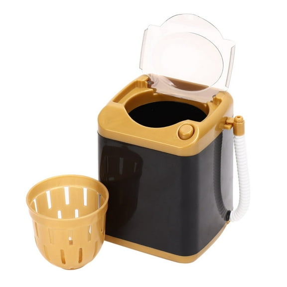 Mini Electric Washing Machine Fast Cleaning Quick Dry Washing Machine Toys Beauty Blender Cleaner Cleaning Machine[Oro]
