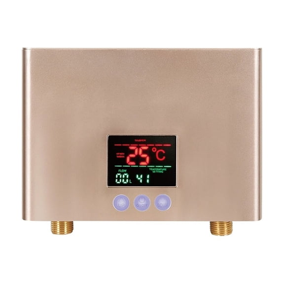 Mini Electric Water Heater LCD 5500W Tankless Instantaneous Home Bathroom Shower Hot Water Fast Heating Remote Control ,Energy Saving