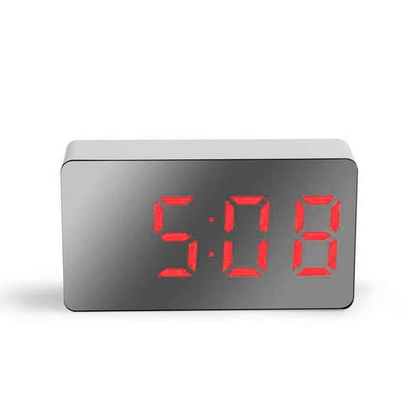 Mini Electronic Digital Alarm Clocks Large Screen Car Travel Mirror LED T4Y5