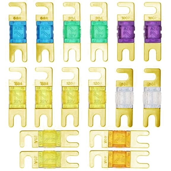 Mini Electronic Fuse 16 Pcs For Pallet Trucks And Cars 20A 150A Dc 32V
