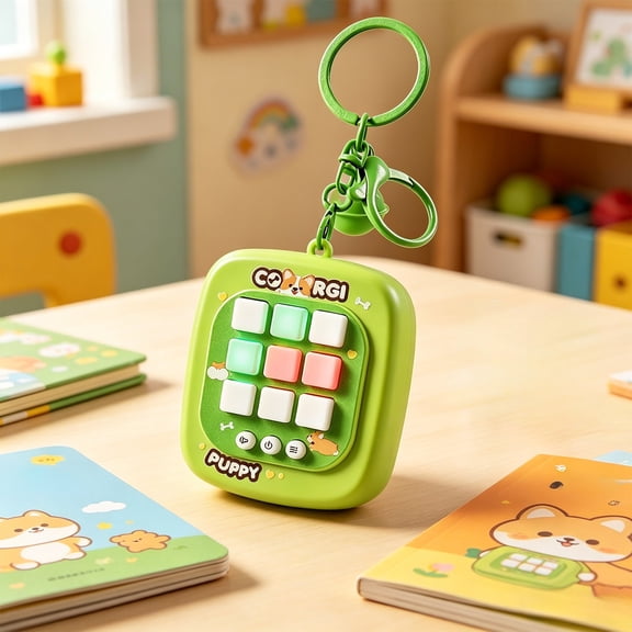 Mini Electronic Game Handheld Puzzle Game Console With 9 Modes, Portable Keychain Stress Relief Toy For Ki*ds, Multi Function Adjustable Volume Durable, School Outdoor Party Daily Entertainment Use