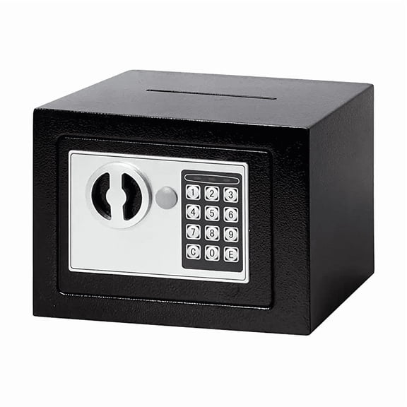 Mini Electronic Safe Box with Coin Slot, Digital Keypad, Steel Security Safe for Home Cash