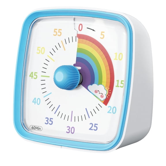 Mini Electronic Timers with Colorful Rainbow Dials Time Management Device quiet Operation Timers Tool for Kid & Adults
