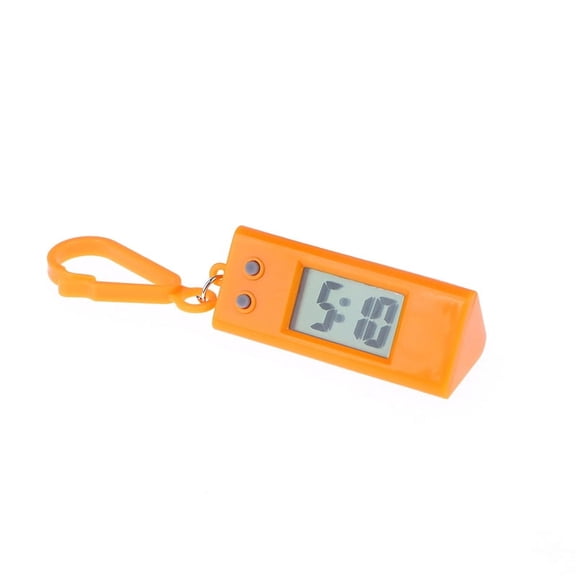 Mini Electronic Triangle Digital Watch Time Display Gift For Men And Women Student Exam Clock Hanging Keychain