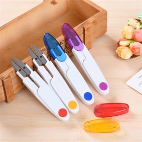 Mini Embroidery Thread Cutter Scissor Snip Clipper with Safe Cover for Sewing Fabric Yarn Fishing Line Crafting Home Office Travel