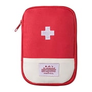 Mini Empty First Aid Bag   Portable Travel Medical Kit for Home, Office, Car, Camping, Hiking & Emergency Use, Red 18x13x2cm