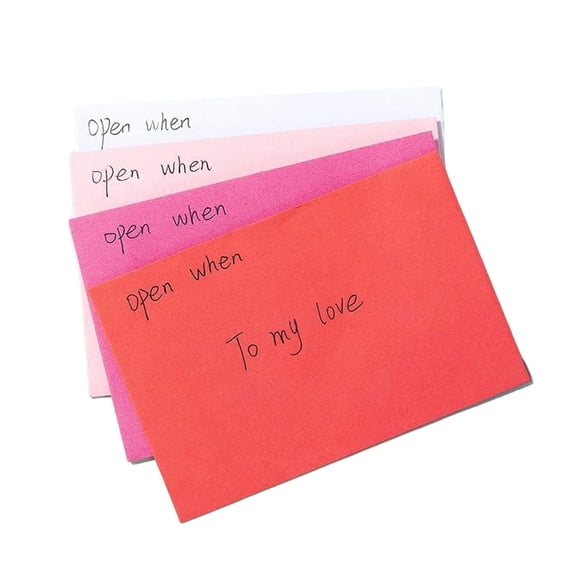 Mini Envelopes Pink Small Envelopes Tiny Pockets with Gummed Flap for Valentine's Day Business Cards Small Gift Cards, (4 Colors, 30 for Each Color)