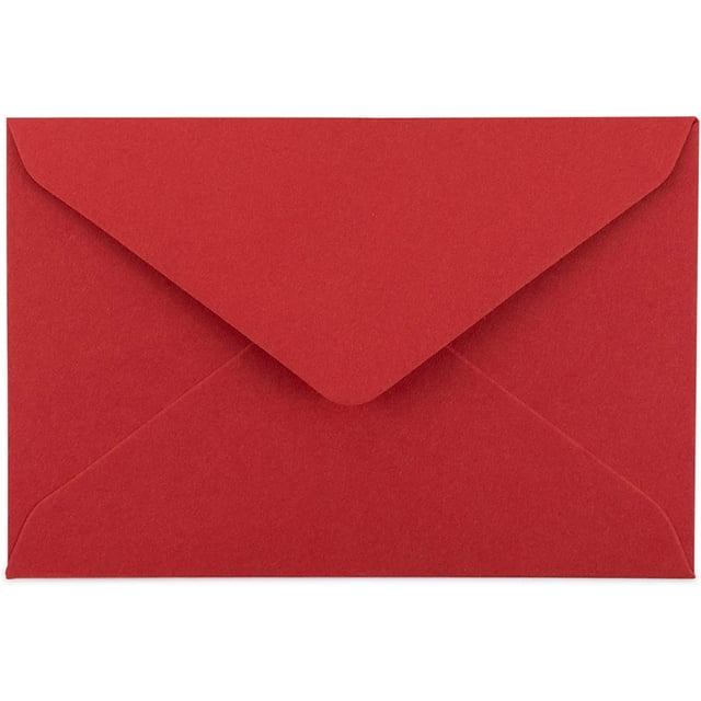 Mini Envelopes Small Assorted Colored Envelopes For Gift Card, Business Card 4"x 2.7" (Red, 60
