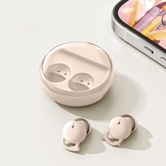 Mini Ergonomic Wireless Sleep Bluetooth Headphones, Bluetooth 5.3 Stable Connection Earbuds, Dual Microphone Intelligent Noise Reduction In Ear Headset, Wearable Earphones for Sleeping and Sports Use