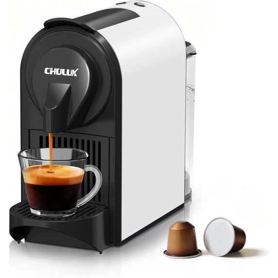 Mini Espresso Machine for Nespresso Pod, 20 Bar Single Serve Coffee Maker, 1400W, White