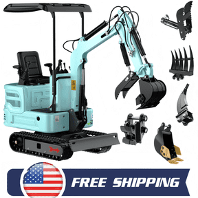 Mini Excavator 1.4 Ton Digger KUBOTA Diesel Engine Hydraulic Thumb Pilot Control