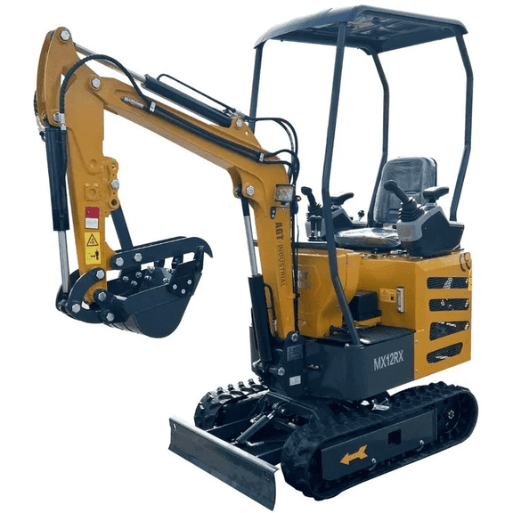 Mini Excavator 1Ton with hydraulic thumb Digger Crawler Rato Gas Engine