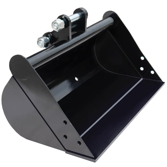 Mini Excavator 500mm Flat Bucket Attachments, 20" No Teeth Backhoe Attachments, Digging Bucket Accessories for Loading Sand, Soil, Cleaning Ditch