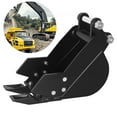 thumbnail image 1 of Mini Excavator Bucket 7.78in Excavator Attachments, 200mm Narrow Digging Buckets,  Post Hole Digger Hole Diameter 0.98in, Center Wheelbase 3.7in, Bucket Metal Trenching Digger with Metal Teeth, 1 of 8