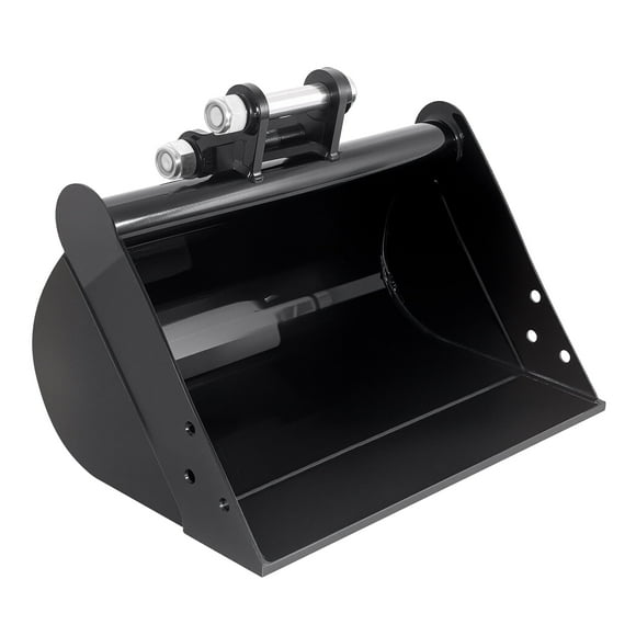 Mini Excavator Bucket Attachments, 500mm/20'' No Teeth Flat Backhoe Buckets, Machinery Excavators Digging Bucket Accessories for Loading Sand, Soil, Cleaning Ditcht