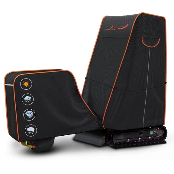 Mini Excavator Cover 600D Oxford-Fabric Compatible with Kubota KXX008, BobcatE10, Waterproof Small Excavator Full Duvet Rain/Sun/Winter/Outdoor Cover for 1 Ton Mini Excavator 0.9-1.5Ton