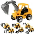 thumbnail image 1 of Mini Excavator Plastic Engineering Car Toy, Universal Excavator Toy Car, Simulation Engineering Vehicle Model, with Light and Music, Realistic Movable Parts, Birthday Gift, 1 of 6