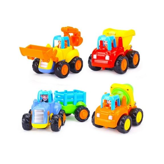 Mini Excavator Toy, Scale Trucks Tractor Pull Wire Car Construction Vehicles