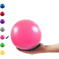 Mini Exercise Ball, 9 Inch Small Gym Ball with Inflatable Straw for Yoga, Pilates, Stability, Barre, Physical Therapy, Stretching and Core Training, Improves Balance, Strength