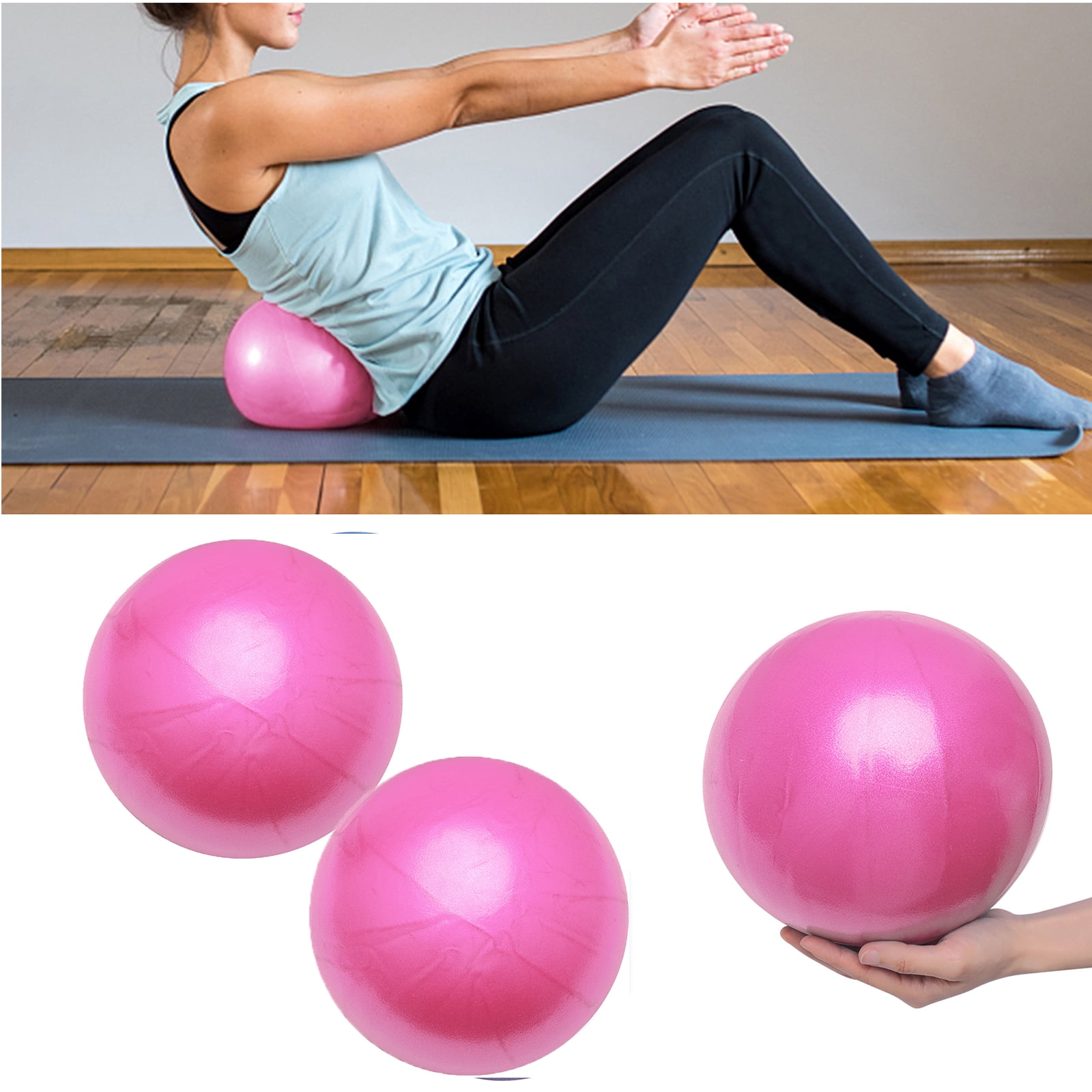 Mini Exercise Ball 9" Small Pilates Yoga Ball for Balance Core Training ...
