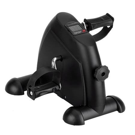 Mini Under Desk Exercise Bike, Portable Pedal Exerciser with LCD Display for Arm and Leg, 240 lbs Capacity, Black