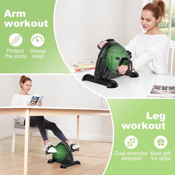 Mini Exercise Bike - Under Desk Cycle with LCD Display for Home/Office Workout