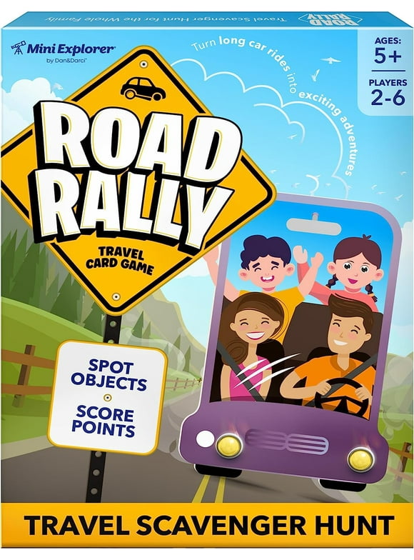 Mini Explorer Road Rally Travel Scavenger Hunt Card Game for Kids - Fun Eye Hide & Seek Found Spy Summer Camping Toys Ages 8 -12 Road Trip Car Games & Activities
