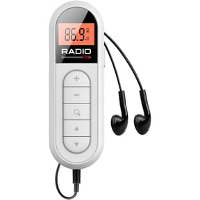 Mini FM Pocket Radio, Rechargeable Portable Radio with Excellent Reception, Digital Tuning, LCD Display, Belt Clip, Stereo Headphone Jack for Gym, Walking, Camping, Perfect Gift for Seniors, Students