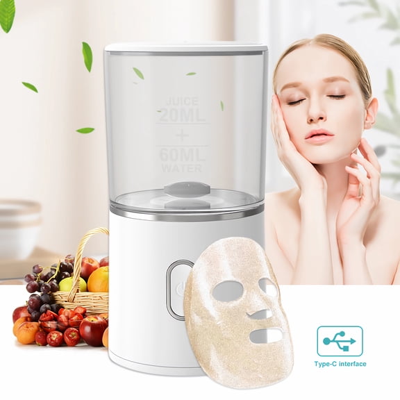 Mini Facial Mask Maker, Extracts Collagen from Algae, Natural Ingredients, 250mAh Battery, DIY Fruit/Vegetable Masks