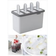 thumbnail image 1 of Mini-Factory Popsicle Molds Ice Pop Maker DIY 4 Cell Popsicle Frozen Fruit Reusable Ice Cream Silicone Tray - Beige, 1 of 5