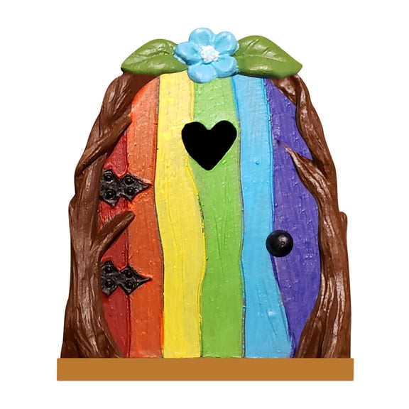 Mini Fairy Door For Outdoor Tree Decoration, Wood Sturdy Durable Smooth Surface No Sanding, Hollow Window Ornaments Sculptural Patterns Vivid Delicate Great Gift For