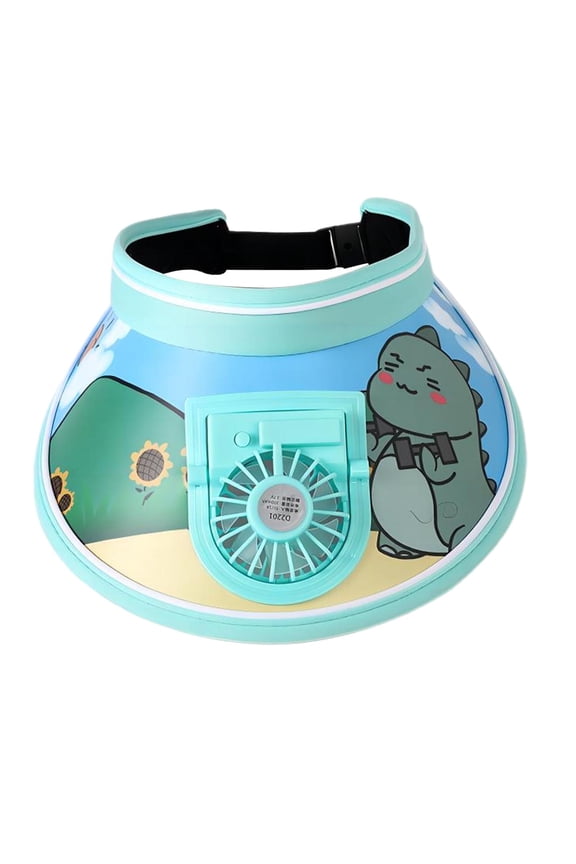 Mini Fan Hat Breathable Outdoor Sun Visor Fan Hat for Fishing Travel Fishing Blue