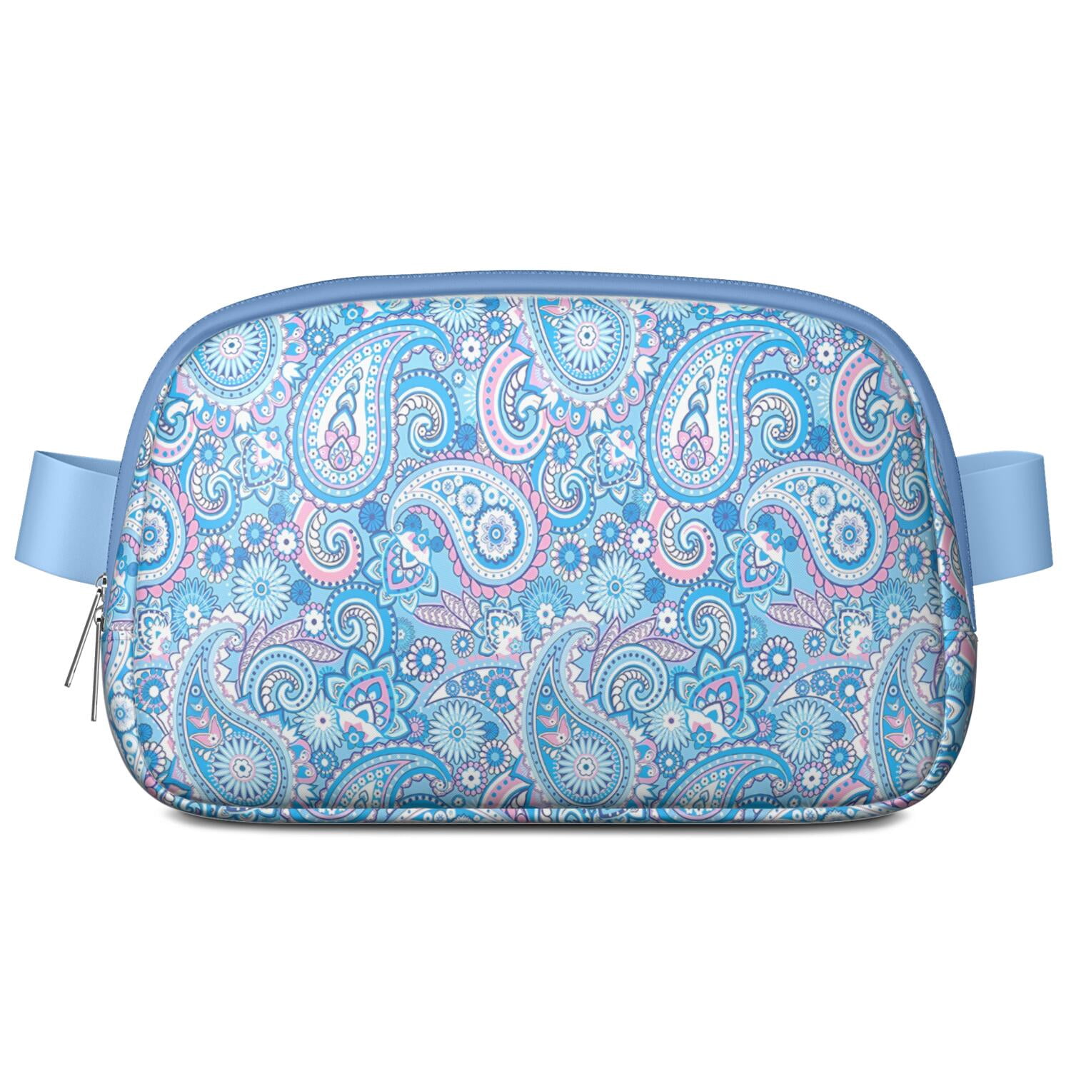 Mini Fanny Pack Boho Style Pattern Belt Bag for Women, Fashionable Waterproof Waist Pack with Adjustable Strap for Workout Running Traveling Hiking Cycling