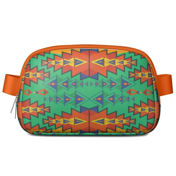Mini Fanny Pack Colorful Aztec Pattern Belt Bag for Women, Fashionable Waterproof Waist Pack with Adjustable Strap for Workout Running Traveling Hiking Cycling