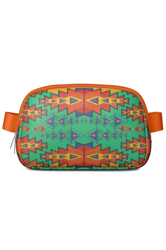 Mini Fanny Pack Colorful Aztec Pattern Belt Bag for Women, Fashionable Waterproof Waist Pack with Adjustable Strap for Workout Running Traveling Hiking Cycling