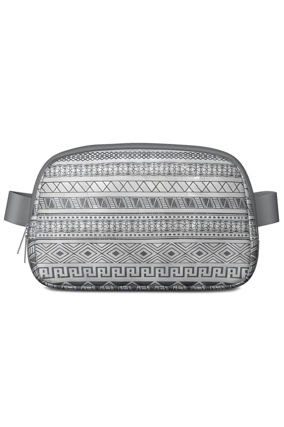 Mini Fanny Pack Modern Arrow Herringbone Line Geometric Belt Bag for Women, Fashionable Waterproof Waist Pack with Adjustable Strap for Workout Running Traveling Hiking Cycling