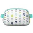 thumbnail image 1 of Mini Fanny Pack Native Feather Arrow Pattern Belt Bag for Women, Fashionable Waterproof Waist Pack with Adjustable Strap for Workout Running Traveling Hiking Cycling, 1 of 4