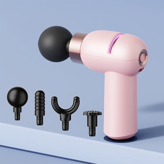 Mini Fascia Gun Electric Massage Gun Muscle Relaxation Massager Body Portable Vibration Massager With 4 Massage Head