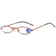 thumbnail image 1 of Mini Fashion Red Aluminum Alloy Box Presbyopic Glasses Metal Portable Pen Holder Type Ultralight Small Oval Reading Glasses +2.00 with Case, 1 of 4