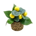 thumbnail image 1 of Mini Faux Lemon Tree Potted, Realistic Artificial Fruit Plant for Desktop Dining Table, Small Fake Greenery for Autumn Festival and Wedding Scene, Yellow, 1 of 4