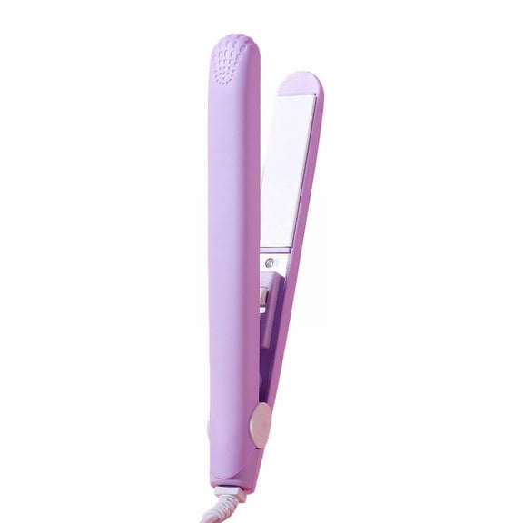 Mini Female Flat Iron Ceramic Hair Straightener Small Flat Iron for Short to Medium Hair Small Splint Straight Curly Hair Dual Use Curly Hair Stick Portable Travel Size