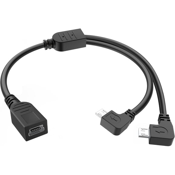 Mini Female USB to Micro Male USB Split Adapter Cable,USB Charging Cable,Compatible for Garmin Nuvi GPS, Dash cam, Rearview Mirror cam, Backup Camera etc (Mini Female USB to Micro Male USB)