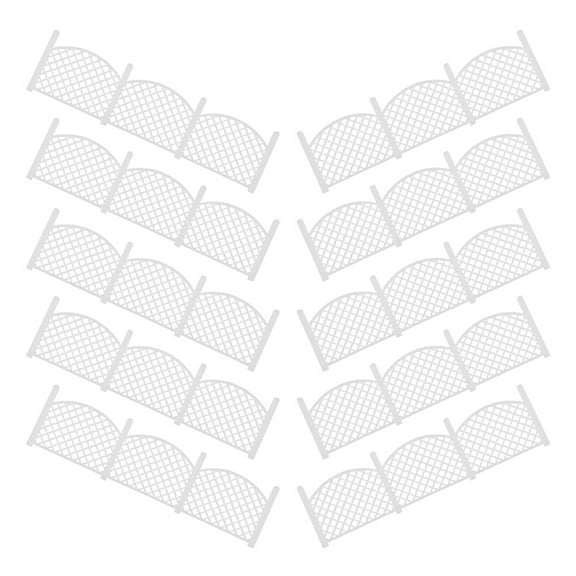 Mini Fence 10 Pcs Decorative Miniature Fences Prop Whiting Garden Decorations Tiny Border Picket Abs White